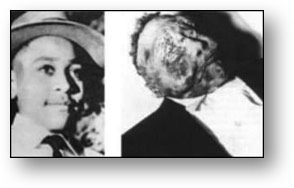 Emmett Till, after being killed by goons