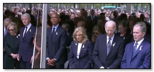 4 living former presidents at Ground Zero on 9/11