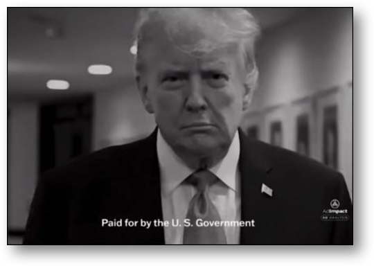 Ad paid for by American taxpayers!