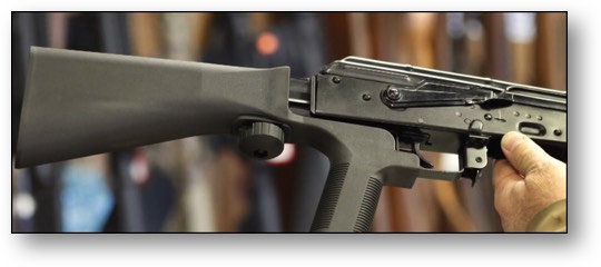 Bump-stock-equipped rifle