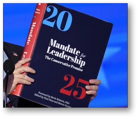 Trump's playbook - Project 2025!