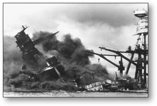 The sinking of the U.S.S. Arizona