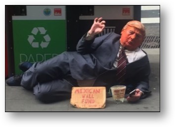 Trump, the panhandler!